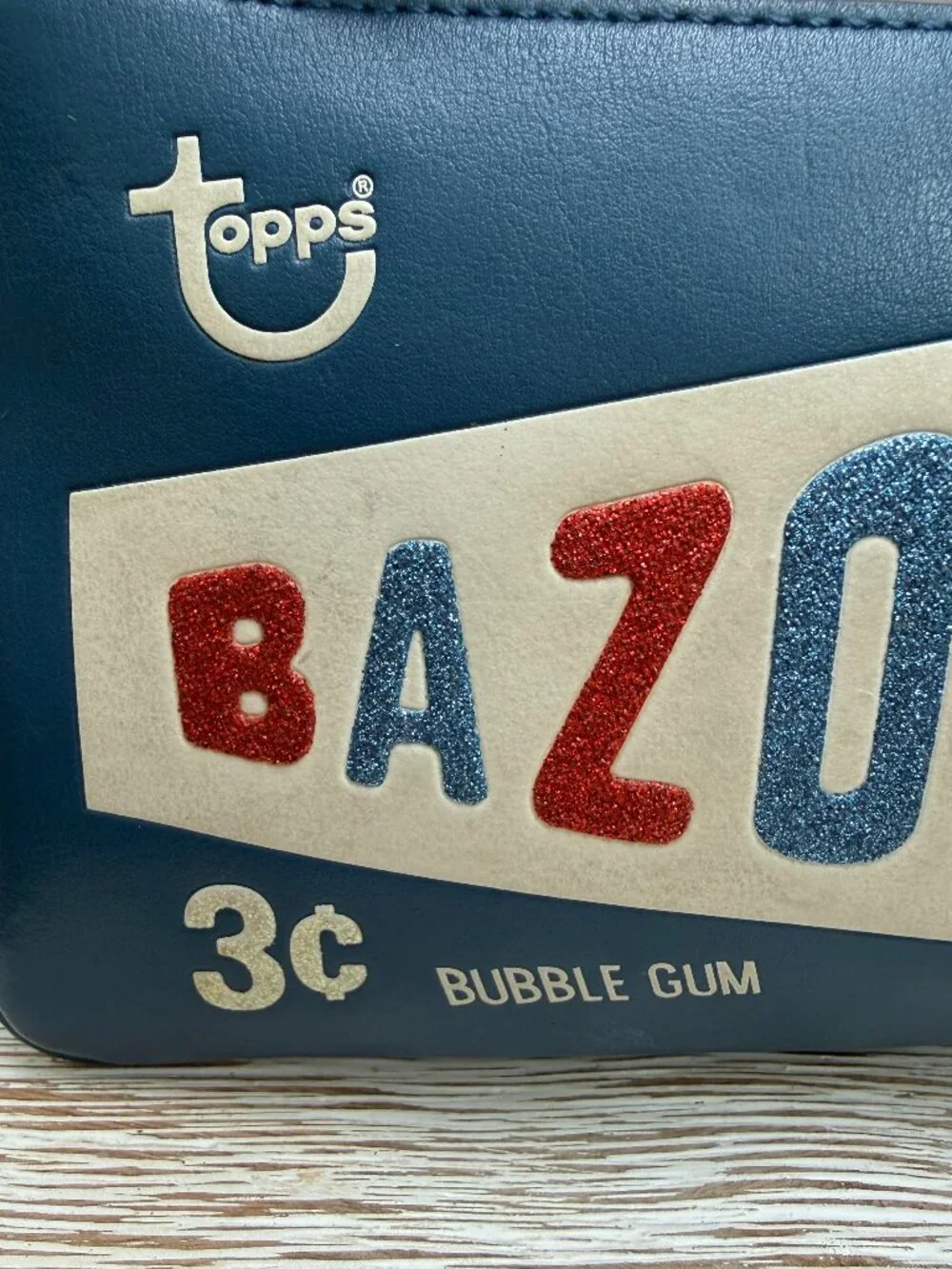 COACH BAZOOKA GUM LMT EDITION Large Wristlet Wallet Collector Blue Leather Retro - Picture 2 of 14